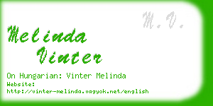 melinda vinter business card